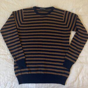 Brandy Melville Navy & Brown Cotton Sweater